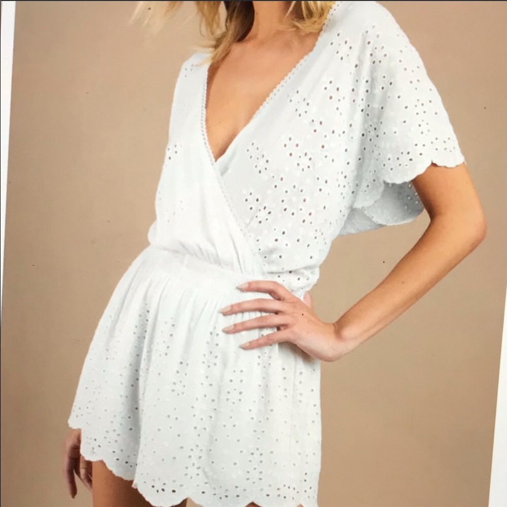 White tobi romper